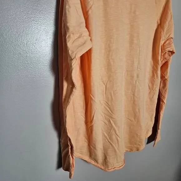 NWOT Zella Pale Orange Long Sleeve Cotton T Shirt Sz Small Flawed - Picture 9 of 11